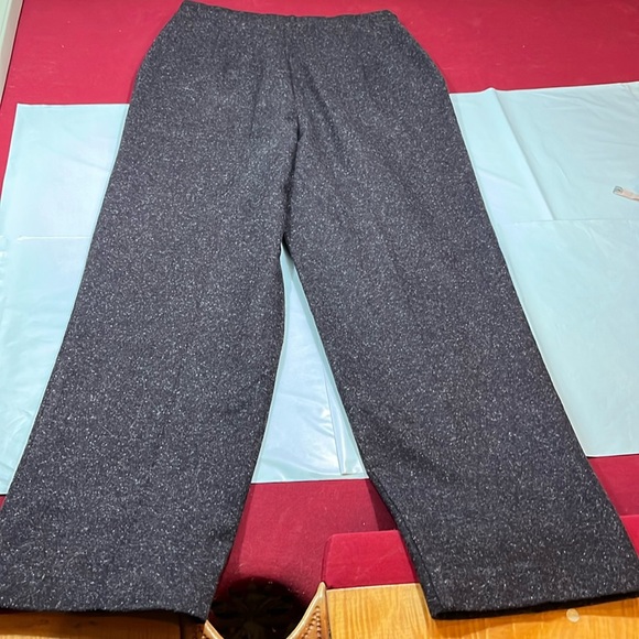 Norton Mcnaughton dark purple WOOL lined Trouser Pants high rise women’s sz  10 - Picture 16 of 16
